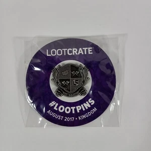 Lootpins Lootcrate August 2017 Kingdom Shield Crest New Sealed - Picture 1 of 2