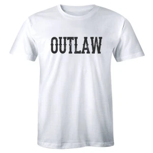 Outlaw Texas Biker Loner Rebel Independent Enemy Tee Mens T-shirt State Western - Picture 1 of 4