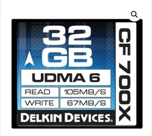 Delkin Devices 32GB CF 700X UDMA 6 Memory Card $69 FREE SHIPPING - Picture 1 of 4