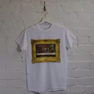 Actual Fact Rappers Last Supper Printed White Tee T-Shirt - Picture 1 of 3