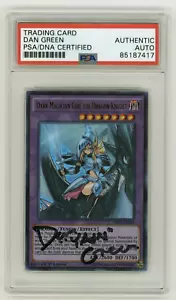 PSA Signed Dan GreenYu-Gi-Oh! Dark Magician Girl The Dragon Knight DRL3-EN044 - Picture 1 of 2