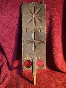 dated 1867 ANTIQUE CARVED SPINNING WHEEL DISTAFF FOLK ART FINLAND FINNISH - Picture 1 of 5