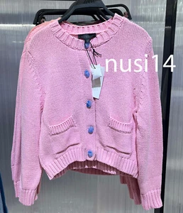 ZARA NEW WOMAN KNIT JACKET WITH STONE BUTTONS CARDIGAN PALE PINK 6771/057/622 - Picture 1 of 3