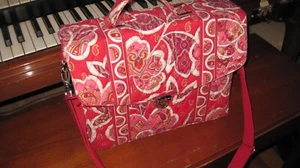 Vera Bradley Messenger Bag in the "Rosies and Posies" Pattern - Picture 1 of 4