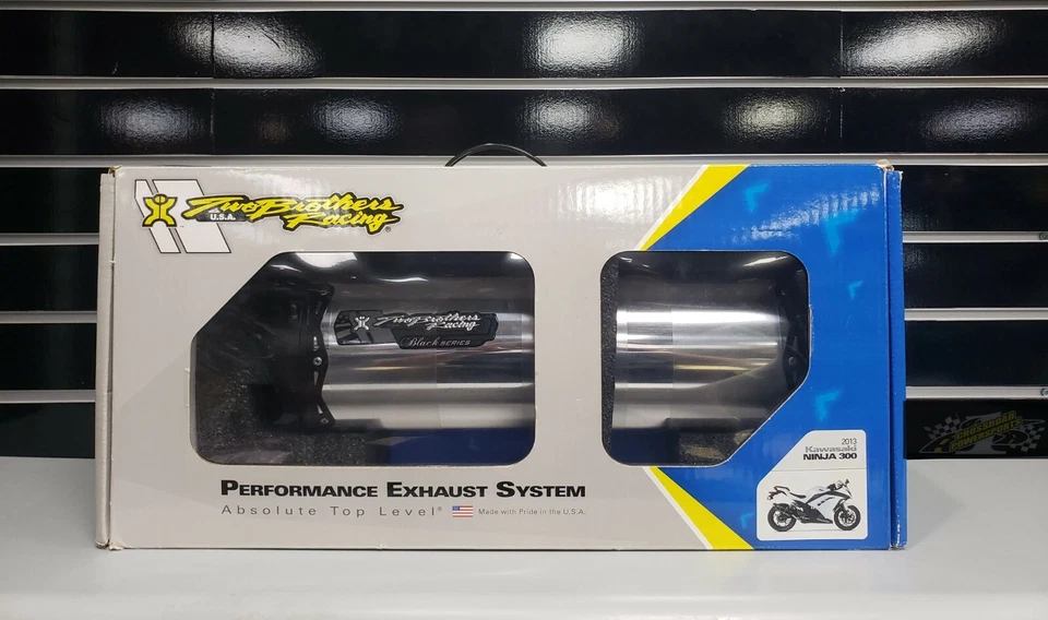 TWO BROTHERS RACING BLACK SERIES SLIP ON EXHAUST KAWASAKI NINJA 300 13-17 Foto 1 de 2