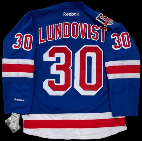 HENRIK LUNDQVIST NEW YORK RANGERS 2011 85th ANNIVERSARY REEBOK JERSEY SIZE XL Cover