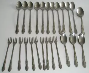 24 Oneida Wm. A. Rogers Stainless Flatware Parfait Iced Tea Seafood Teaspoons - Picture 1 of 10