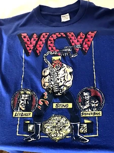 Original WCW 1991 Championship Tee Shirt w/Sting, Lex Luger + Steiner Brothers - Picture 1 of 5