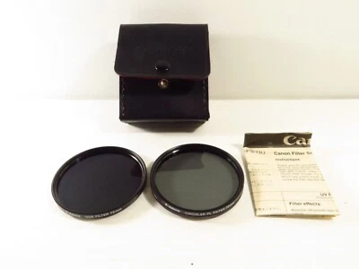 Canon 72mm CPL Circular, ND8 Polarizer Filter PL w/ Original Canon Leather Case - Image 1 of 4