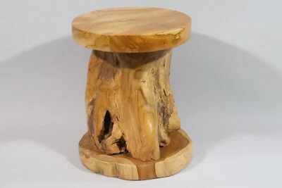 Design Hocker Sitzmöbel Blumenhocker Stuhl Wurzelholz Teakholz Unikat  (RE319) - Bild 1 von 4