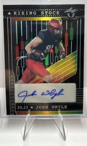 JOSH WHYLE 2022 Leaf Valiant Football Rising Stock AUTO #D 3/5 Autograph RC - Picture 1 of 3