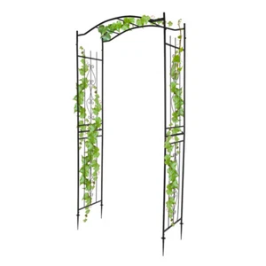 7.5Ft Garden Arch Arbor, Steel Frame Stand Trellis, Archway for Wedding Ceremony - Picture 1 of 12