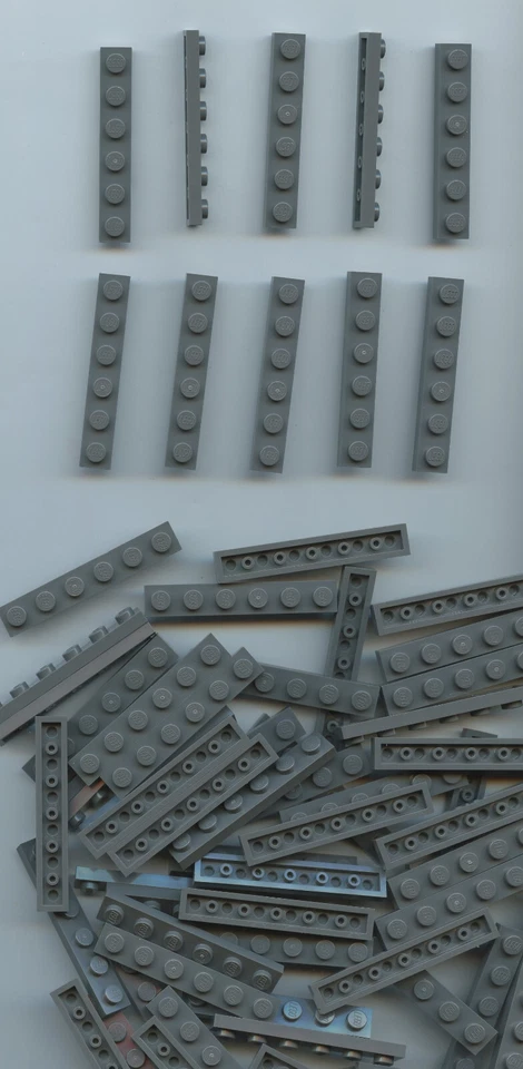 LEGO 1x6 Plates Black White Yellow Blue Orange Brown Gray 3666