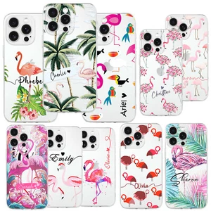 Phone Case For iPhone 15 16 Pro Max 16 12 13 14 Flamingo Design Cover Customized - Picture 1 of 95