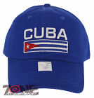 New! Cuba Flag Cotton Baseball Cap Hat Blue