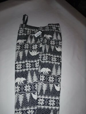 Pantalones de pijama de franela para mujer, XXL, XL, L, M, S, XS, azul marino antiguo, multicolor, 100 % algodón Foto 1 de 4