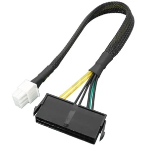 Standard 24 Pin Female to 6Pin Male Computer Power Cable ATX Mainboard Cord - Afbeelding 1 van 10