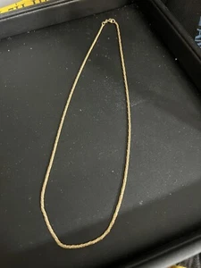 UnoAerre 14k Yellow Gold Chain, 18 inches - Unusual Rope Like Link 6.0 grams - Picture 1 of 4