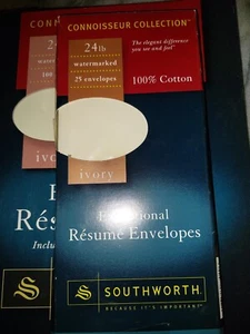Southworth Kenner Papier, 24 Pfund, Elfenbein, 100/Box + 25/Pack Umschlag Set #1 - Bild 1 von 5