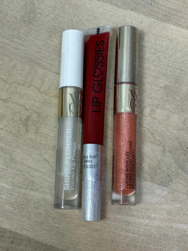 Victoria's Secret Bath Body Works Lip Gloss Shine Plumper Glowing LOT OF 3 - Image 1 of 4