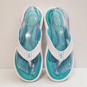 Sandalias Nike Para Mujer 9 Chanclas Tanga Puntera Blanca Sin Cordones Informales 354925-143 - Imagen 1 de 13