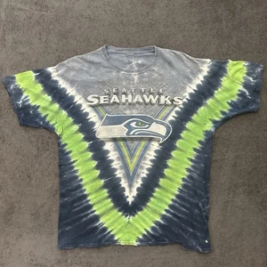 Vintage Seattle Seahawks Tie Dye T-Shirt Majestic NFL Football Herren Größe XL Y2K - Bild 1 von 10