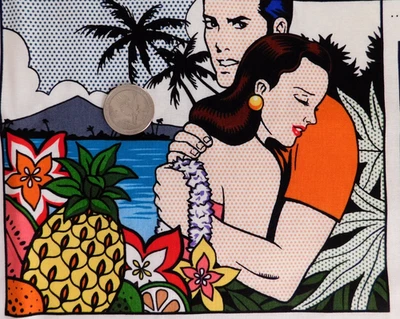 home sewing is easy pop art Roy Lichtenstein comic book Alexander Henry fabric - Image 1 of 4