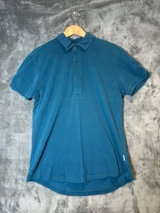 Polo Orlebar marrone "Sebastian Tailored" manica corta turchese L - Foto 1 di 8