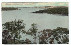 ANTIGUA POSTAL Swan River mirando hacia Rocky Bay Australia Occidental Falk 1909 - Imagen 1 de 2