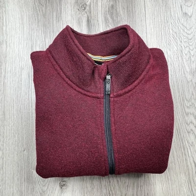Smartwool Full Zip Hudson Trail Fleece Vest Mens Size L Large Red - Image 1 of 4