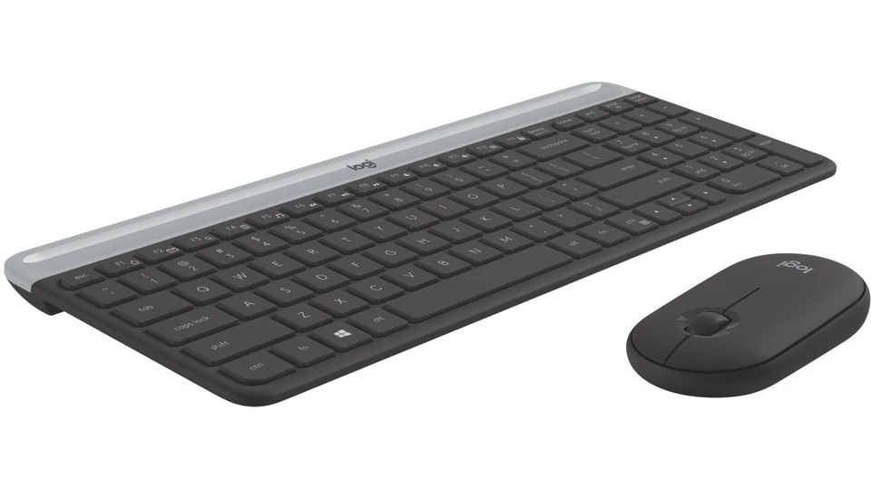 Logitech Slim Wireless Keyboard and Mouse Combo MK470 Black - Image 1 of 1