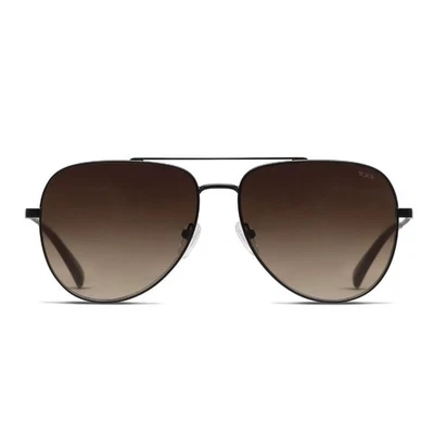 Авиаторские солнцезащитные очки TUMI De Rigo Rem черные градиентные коричневые линзы металлическая оправа - Изображение 1 из 4