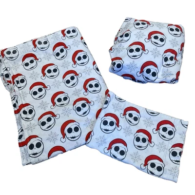 Juego de sábanas de franela Pesadilla antes de Navidad Twin Holiday Santa Jack Skellington Foto 1 de 4