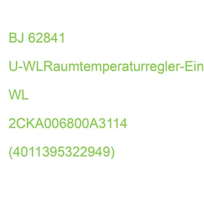 BJ 62841 U-WLRaumtemperaturregler-Einsatz WL 2CKA006800A3114 (4011395322949) - Bild 1 von 2