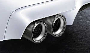 Cubierta de tubo de escape original BMW M Performance carbono (1 pieza) mercancía B - Imagen 1 de 4