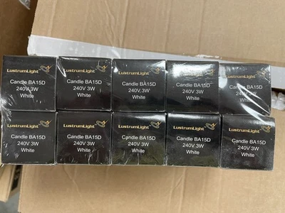 10 pcs. Of High Quality Lustrum LED Candle Light Bulbs Bayonet BA15D  White - Image 1 of 4