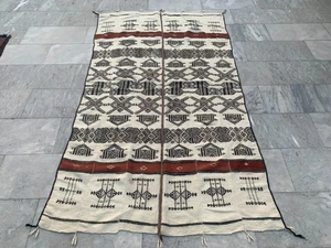 4x7 ft Antique African Fulani Blanket Hand Made Wedding Blanket Tents Mali Decor - Picture 1 of 13