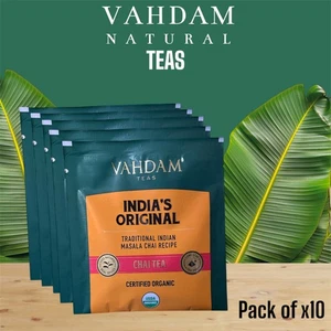 VAHDAM India's Original Masala Chai Tea Bags (pack Of 10) GMO Gluten Free - Picture 1 of 13
