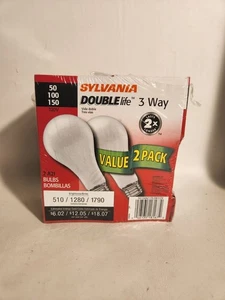 2 Sylvania 3-Way Bulbs BRAND NEW Sealed 50/100/150w A21 - Picture 1 of 4