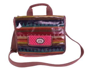 Fossil Key Per Damen Tasche Messenger Bag bunt gemustert LKW-Plane Leder B463 - Bild 1 von 13