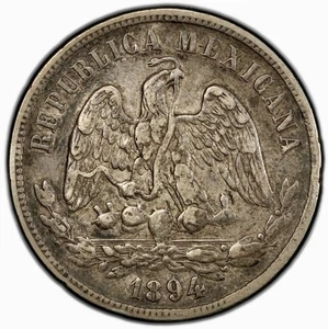 1894 HO G Mexico 50C NGC XF 45 -  High Grade ORIGINAL AND LOOKS BETTER! - Picture 1 of 4