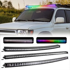 42" or 50'' LED Light Bar RGB Color Changing Offroad For Jeep Ford Toyota Chevy - Picture 1 of 22