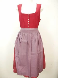 Distler Original Baumwolle rot mit Wienernaht fesches Dirndl mit Schürze Gr.46 - Bild 1 von 8