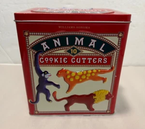 Williams Sonoma 10 Zoo Animal Cookie Cutters w/ Collectible Tin - Picture 1 of 5