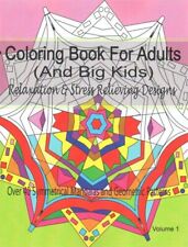 Libro para colorear para adultos y niños grandes diseños de relajación y alivio del estrés...