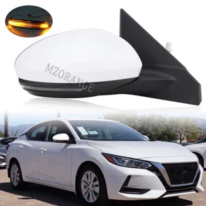 Right Side Mirror For Nissan Sentra 2020-21 Power Manual Fold Heated White 7Pins - Picture 1 of 10