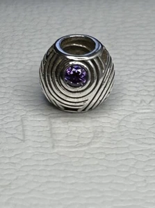 Original Pandora 🌟 Retired Hypnotic Purple Amethyst Ball Charm 🌟 925 ALE - Bild 1 von 11
