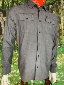 EIGHTY EIGHT Men's XL Platinum Button Front - Picture 1 of 9