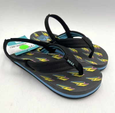 NUEVA Chancla Reef LITTLE AHI BOLT UP Unisex Niños Azul EE. UU. Talla 5 Sin Caja Foto 1 de 4