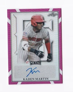 2021 Leaf Metal Perfect Game Autographs Prismatic Pink Kaden Martin Auto /20 - Bild 1 von 2
